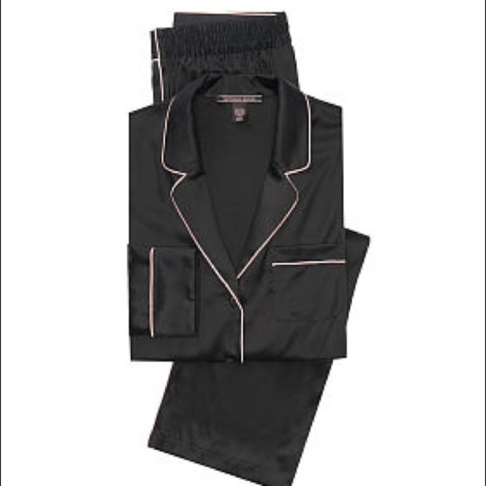 Victoria’s Secret black silk pajama set